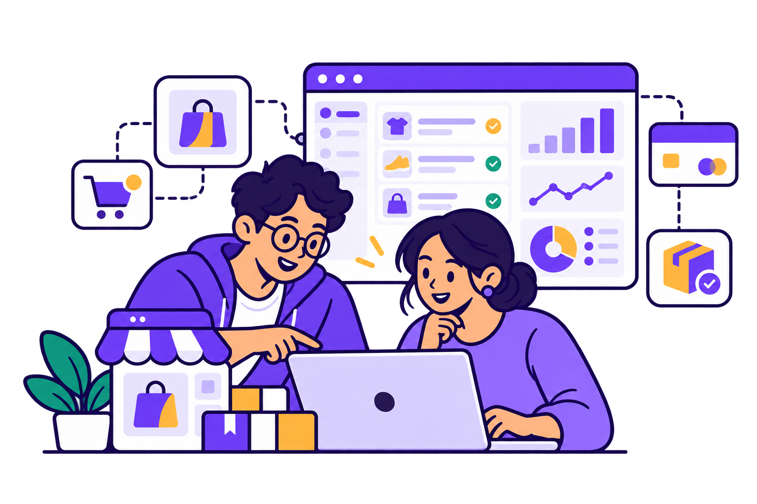 Tim Kaizora mendiskusikan dashboard toko online dan alur pemesanan bersama klien