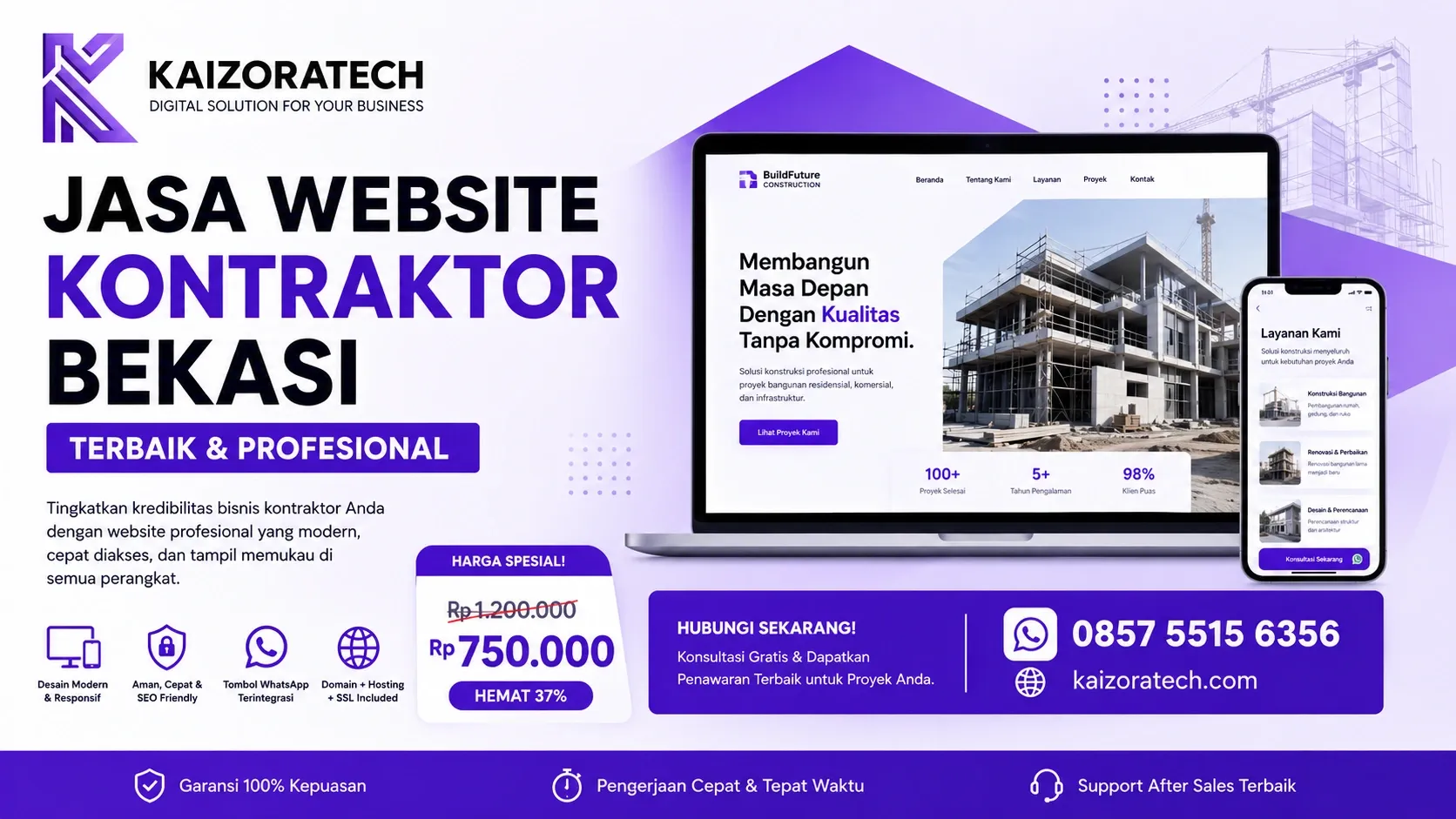 Jasa Website Kontraktor Bekasi Terbaik &amp; Profesional